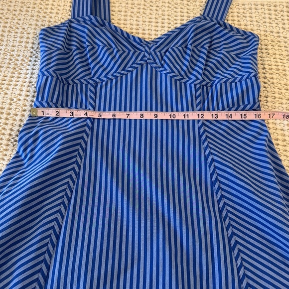 MADEWELL Bianca Striped Sun Dress in Blue Stripes sz 10 - Picture 10 of 14